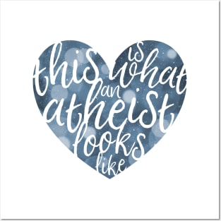 This is What an Atheist Looks Like - Bokeh Heart Posters and Art